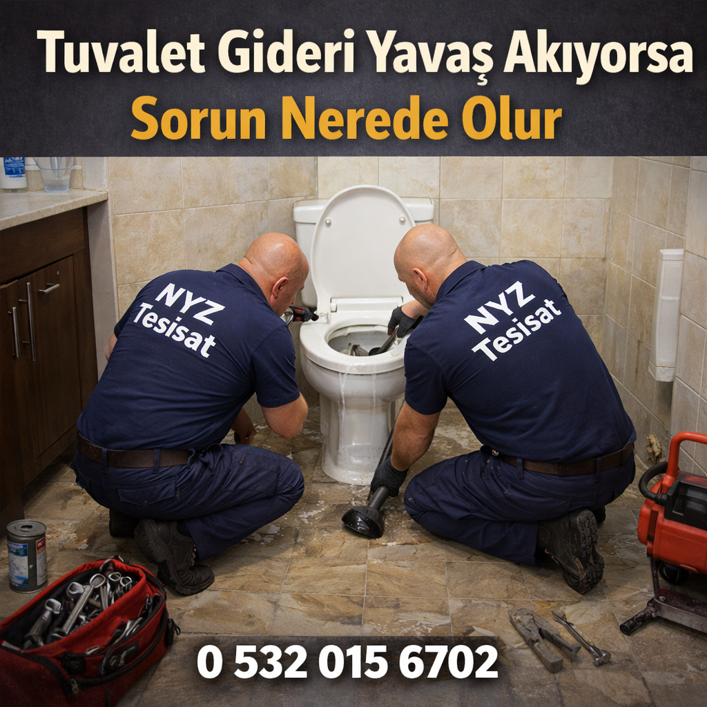 Tuvalet Gideri Yavaş Akıyorsa Sorun Nerede Olur