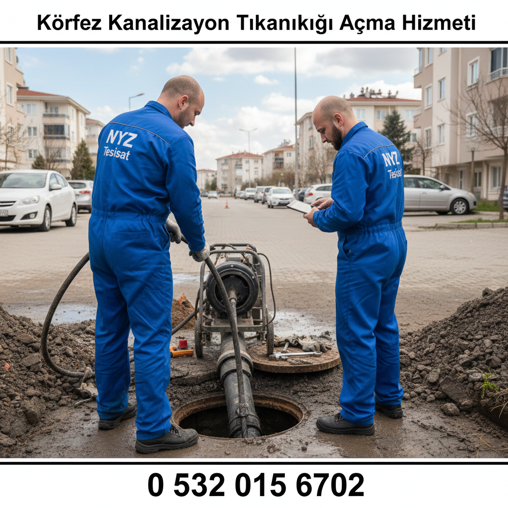 Körfez Kanalizasyon Tıkanıklığı Açma Hizmeti